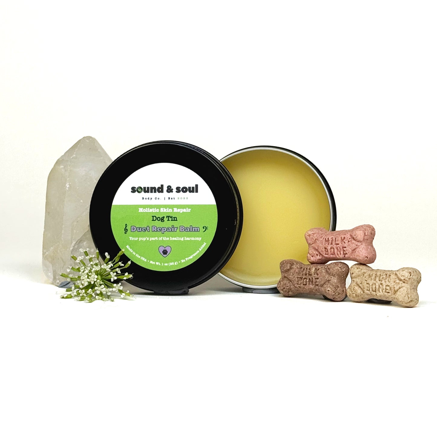 Duet Repair Balm 1oz | Dog Paw, Nose, & Skin Repair Balm | Calendula, Shea Butter & Jojoba Moisturizer for Dry Paws