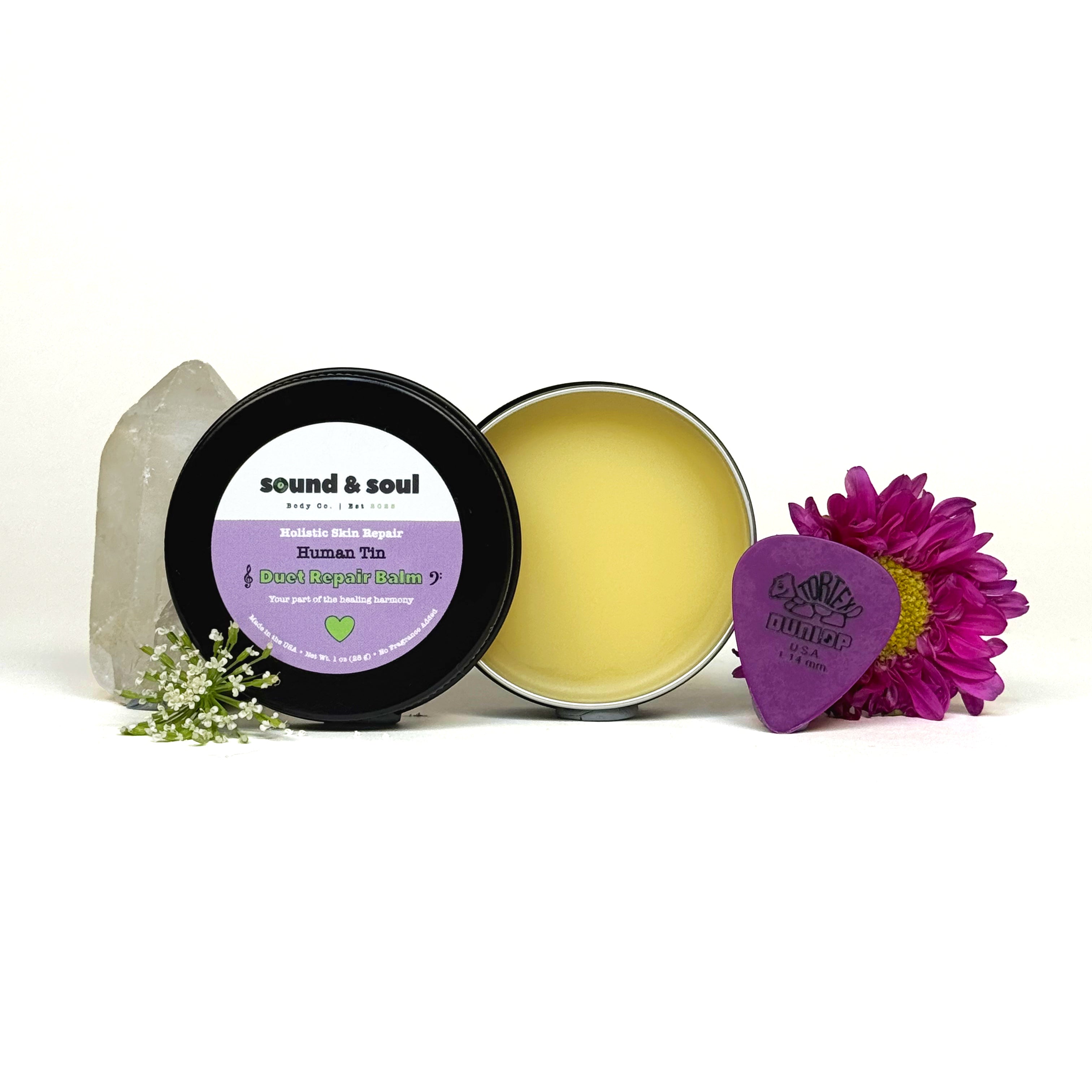 Duet Repair Balm 1oz | Calendula Skin Repair Balm | Shea Butter, Jojoba & Sweet Almond Oil Moisturizer for Dry Skin