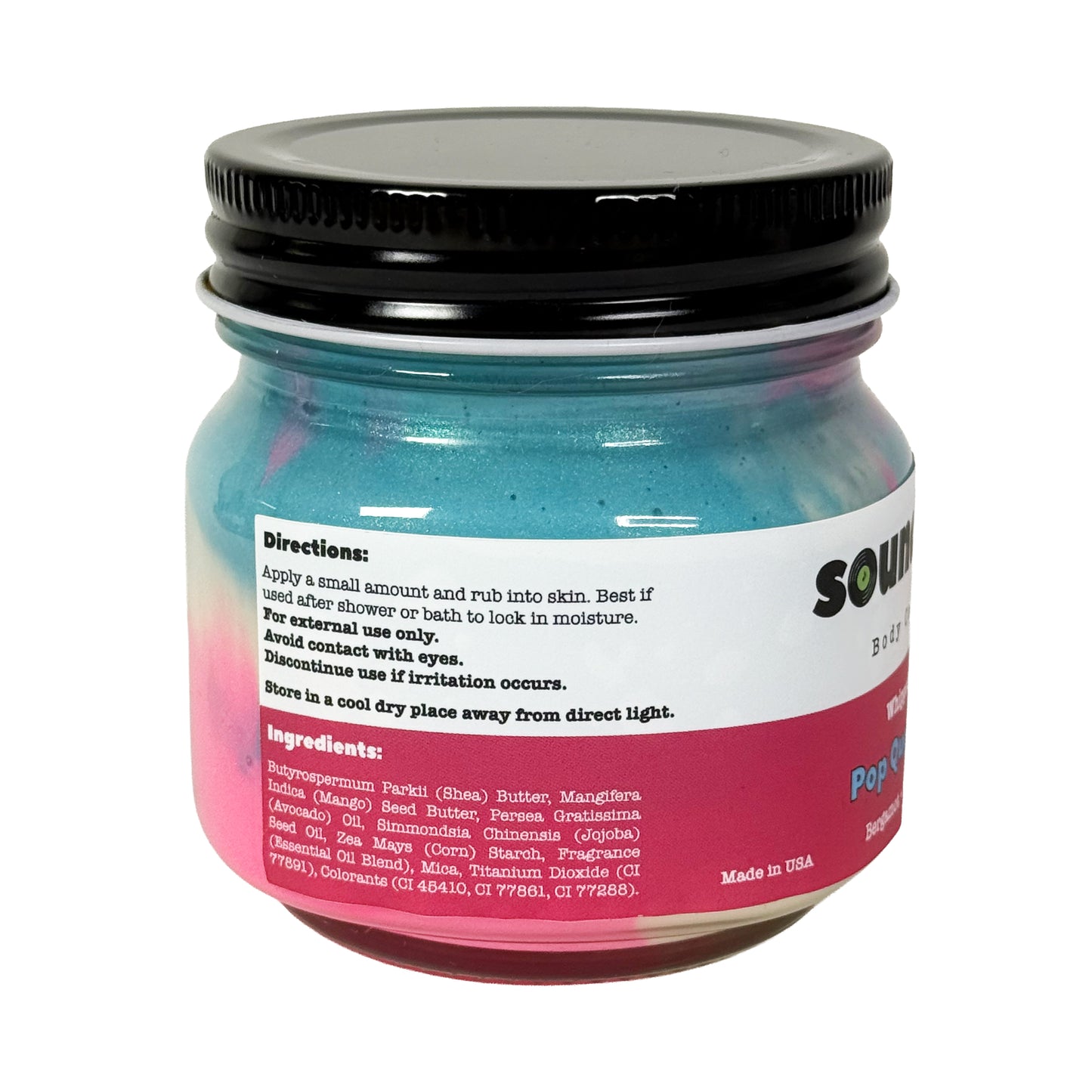 Pop Queen Radiance 8 oz Whipped Body Butter | Shea Butter Dry Skin Moisturizer | Bergamot, Ylang Ylang & Vanilla