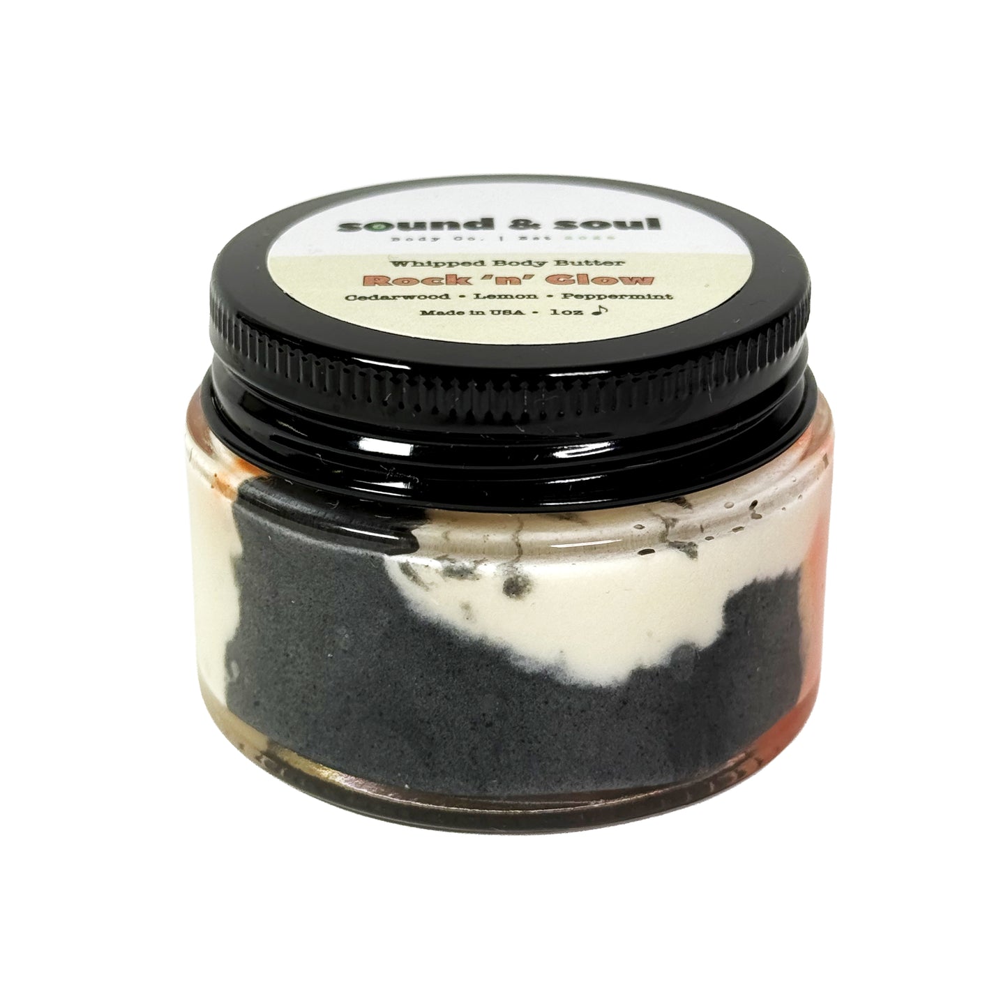 Rock N' Glow 1 oz Whipped Body Butter | Dry Skin Moisturizer | Cedarwood, Peppermint & Lemon