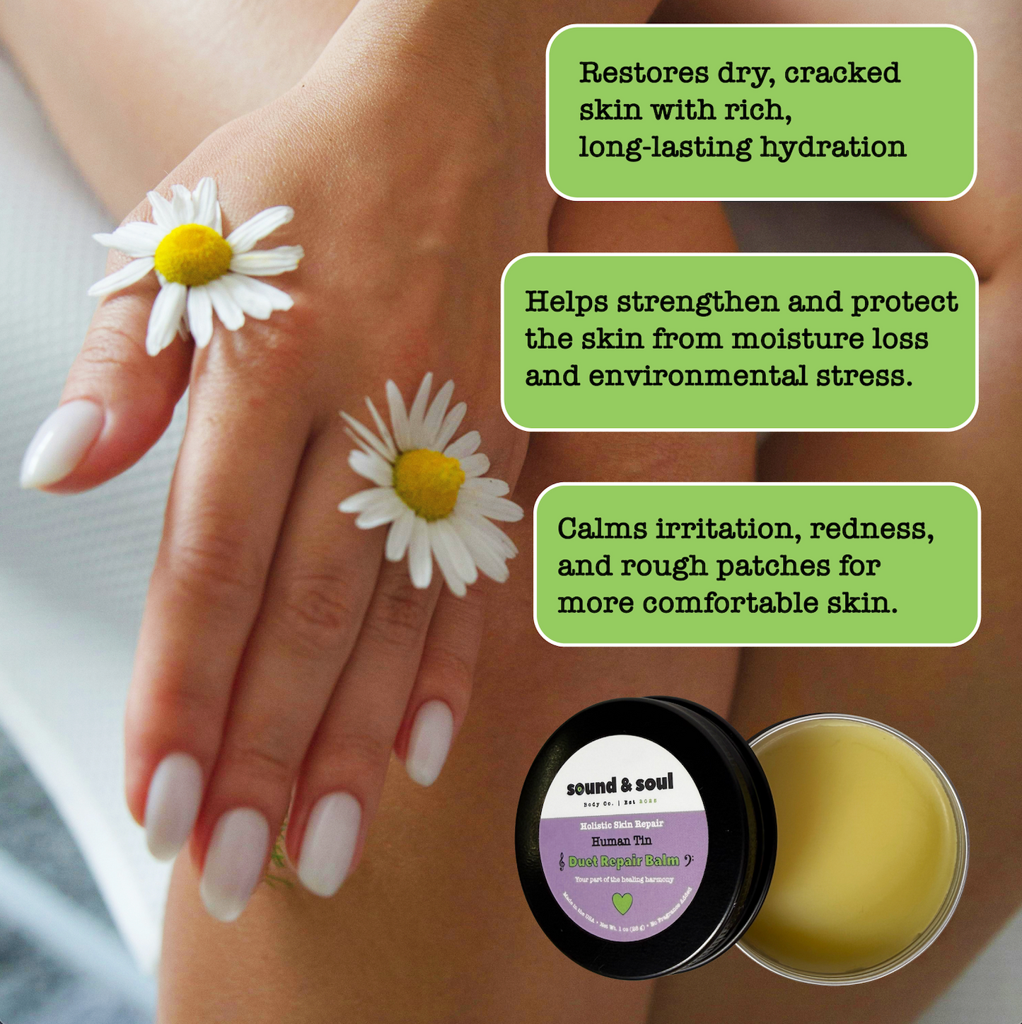 Duet Repair Balm Duo Set | Human & Dog Repair Balm | Calendula Skin & Paw Moisturizer | Matching Pet & Owner Gift