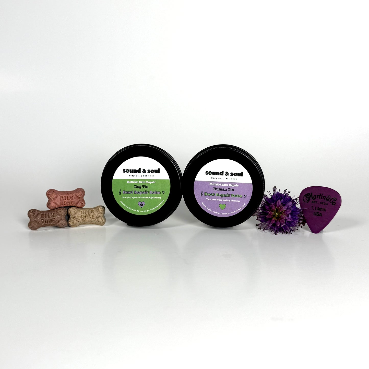 Duet Repair Balm Duo Set | Human & Dog Repair Balm | Calendula Skin & Paw Moisturizer | Matching Pet & Owner Gift