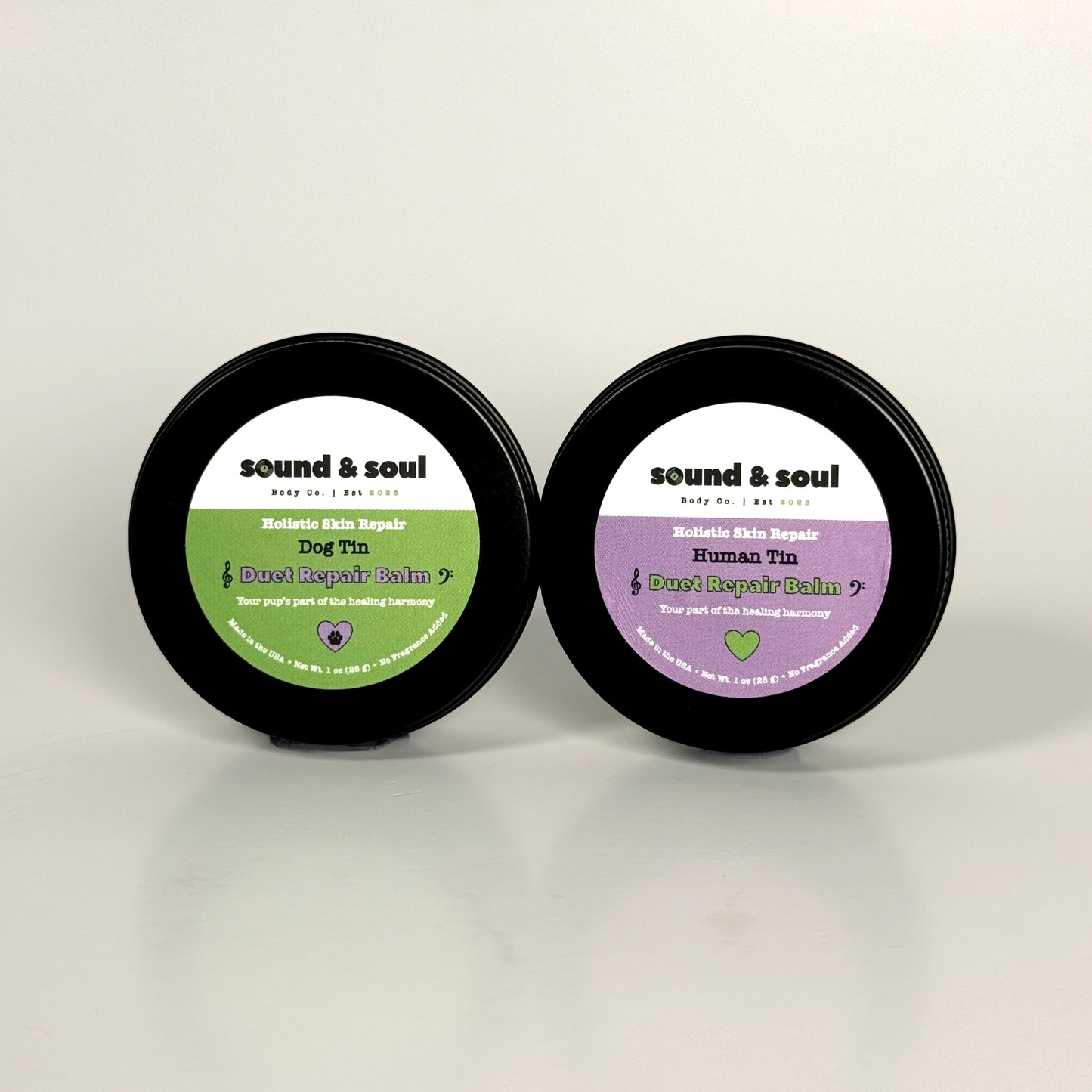 Duet Repair Balm Duo Set | Human & Dog Repair Balm | Calendula Skin & Paw Moisturizer | Matching Pet & Owner Gift