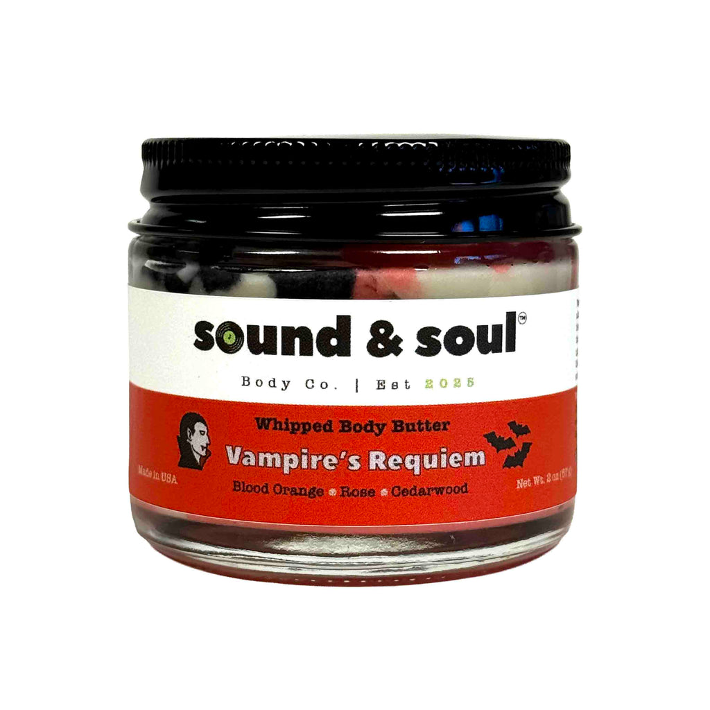 🧛 Halloween 2oz Whipped Body Butter for Dry Skin | Vampire's Requiem | Blood Orange, Rose and Cedarwood