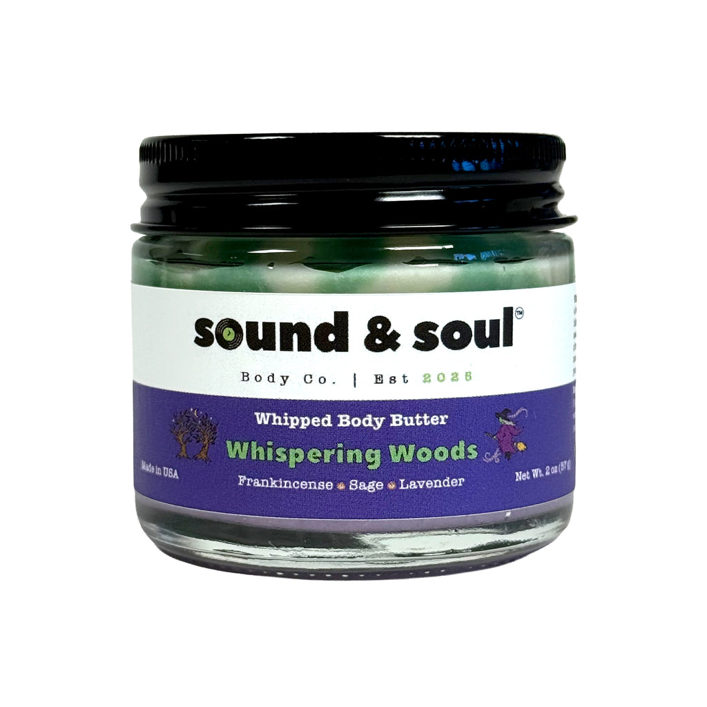 🧙Halloween 2oz Whipped Body Butter for Dry Skin | Whispering Woods | Frankincense, Sage and Lavender