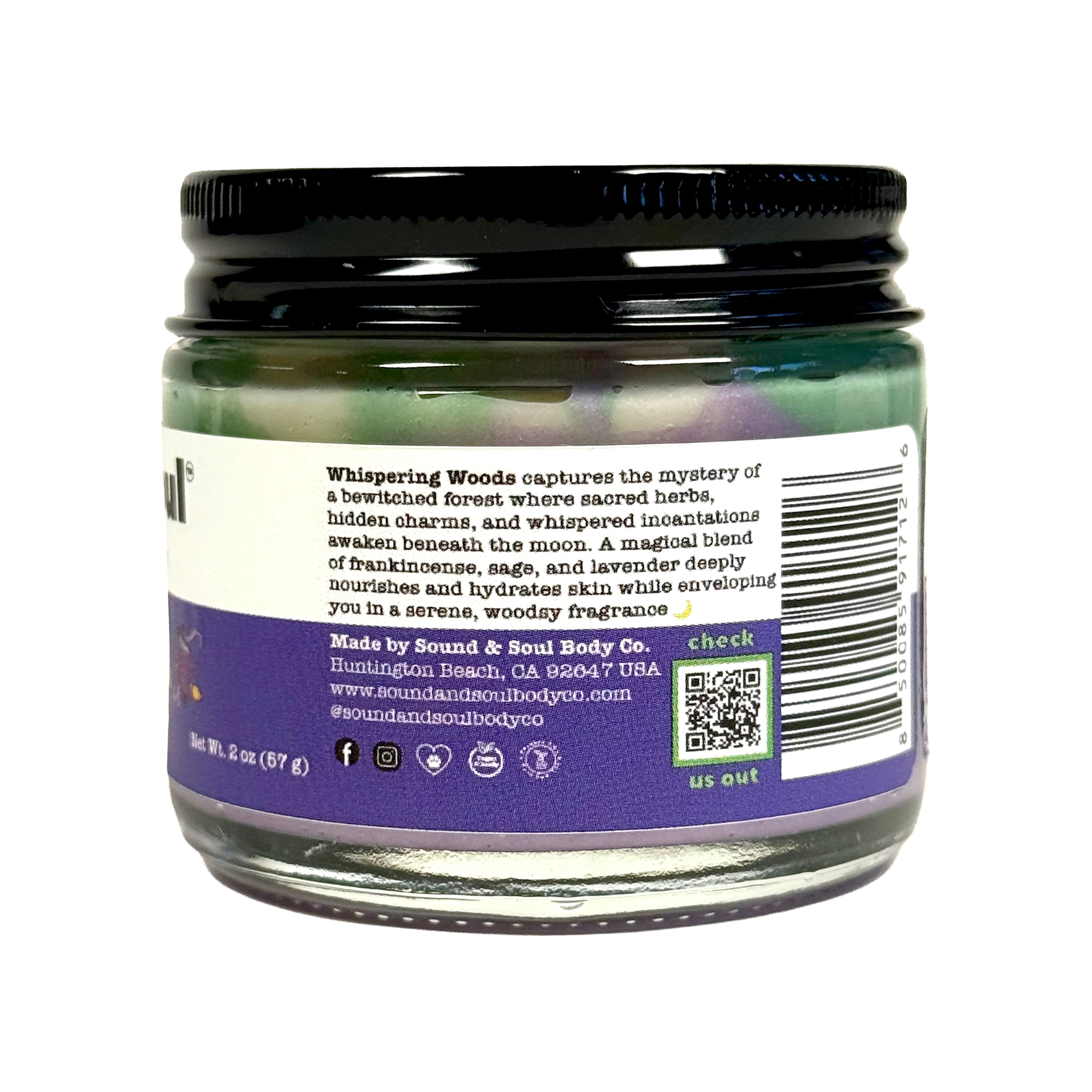 🧙Halloween 2oz Whipped Body Butter for Dry Skin | Whispering Woods | Frankincense, Sage and Lavender