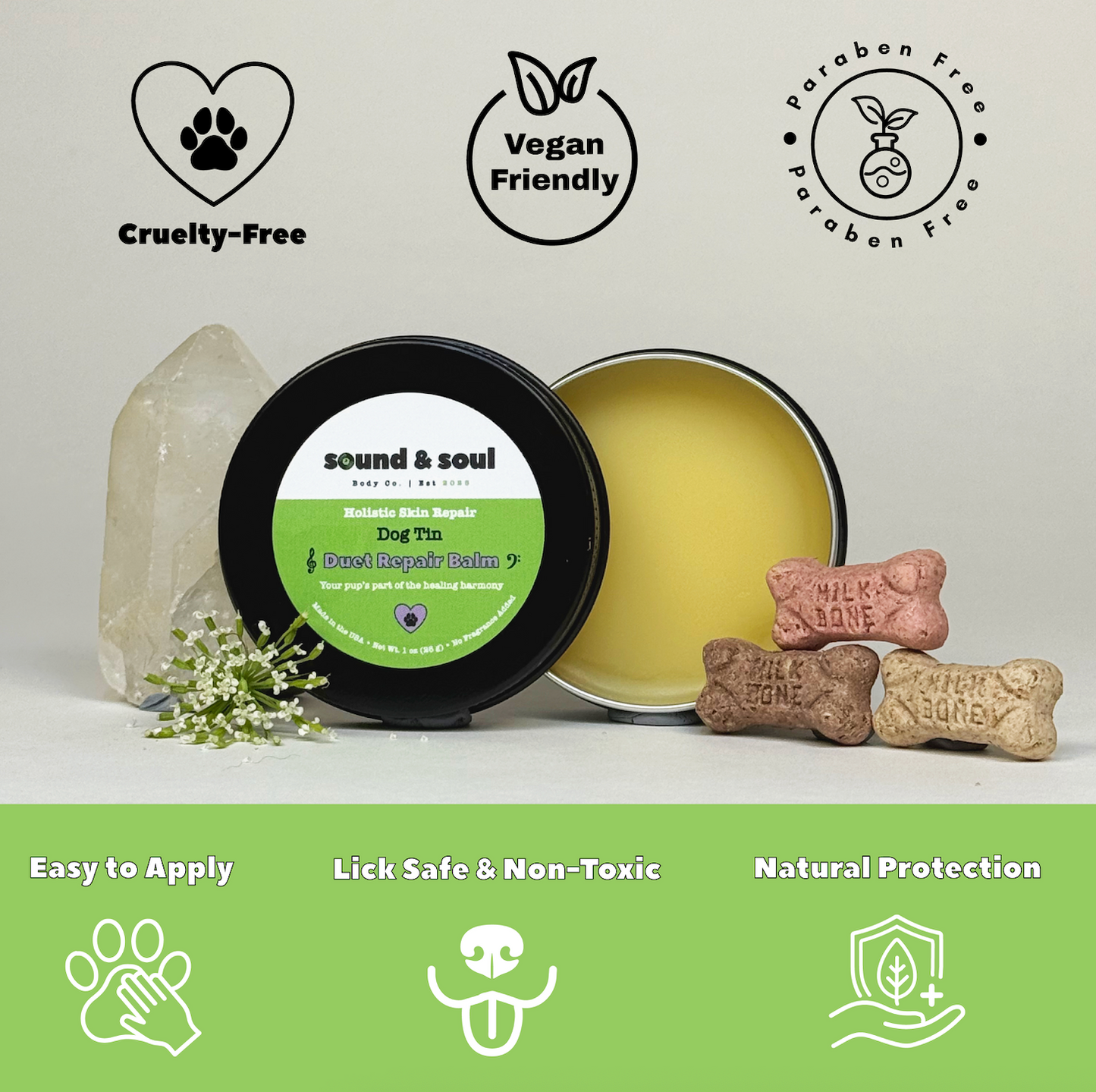 Duet Repair Balm Duo Set | Human & Dog Repair Balm | Calendula Skin & Paw Moisturizer | Matching Pet & Owner Gift