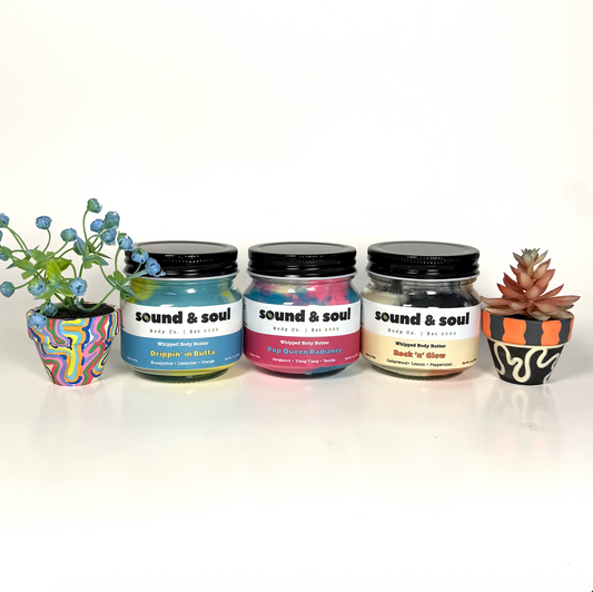 Headliner Trio – Full Size Whipped Body Butter Collection (3 x 8oz) | Ultra Moisturizing Shea Butter for Dry Skin | Pop Queen Radiance, Rock N' Glow & Drippin' in Butta