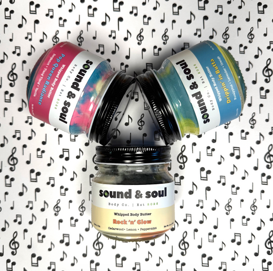 Headliner Trio – Full Size Whipped Body Butter Collection (3 x 8oz) | Ultra Moisturizing Shea Butter for Dry Skin | Pop Queen Radiance, Rock N' Glow & Drippin' in Butta