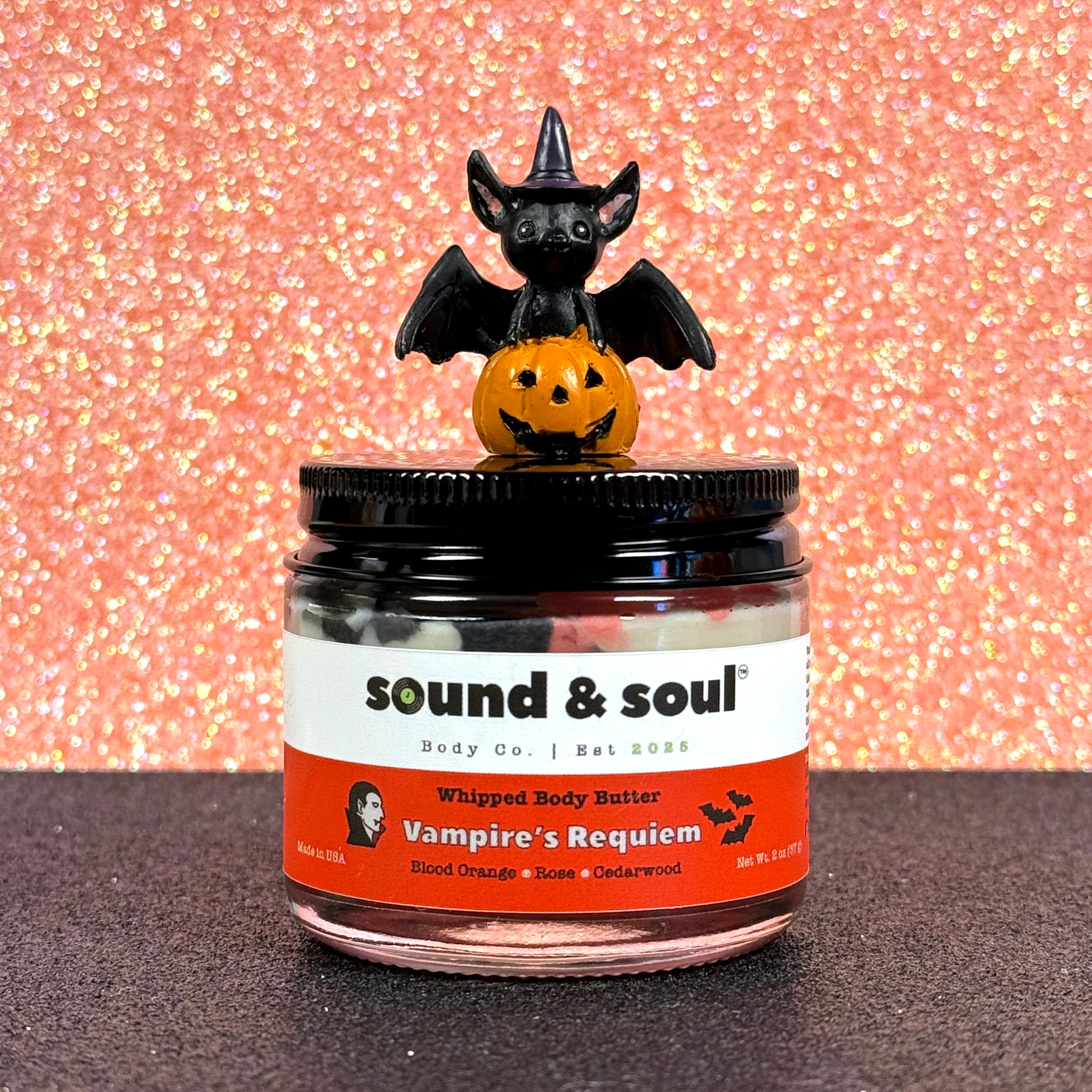 🧛 Halloween 2oz Whipped Body Butter for Dry Skin | Vampire's Requiem | Blood Orange, Rose and Cedarwood