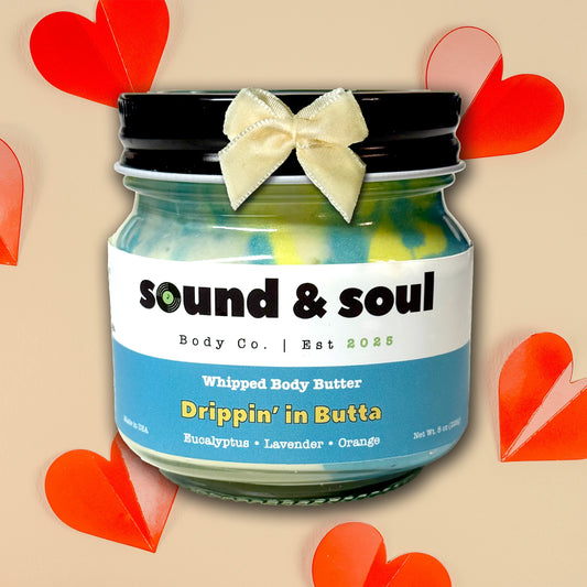 Drippin' in Butta 8oz Whipped Body Butter | Eucalyptus, Lavender, and Orange