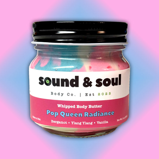 Pop Queen Radiance 8oz Whipped Body Butter | Bergamot, Ylang Ylang, and Vanilla