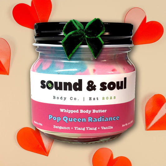 Pop Queen Radiance 8oz Whipped Body Butter | Bergamot, Ylang Ylang, and Vanilla