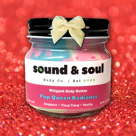 Pop Queen Radiance 8oz Whipped Body Butter | Bergamot, Ylang Ylang, and Vanilla